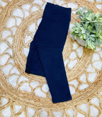Women’s Ultra Soft Navy Blue Wide Waist Band Legging in Full Length