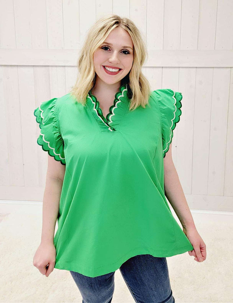 Kelly Green Plus Size Top