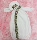 Infant Girls Haute Baby Jungle Love Gown and Hat Set