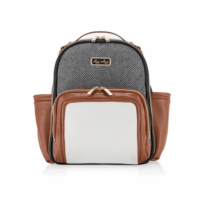 Itzy Mini Plus Coffee & Cream Diaper Bag Backpack - Mini Mee Boutique