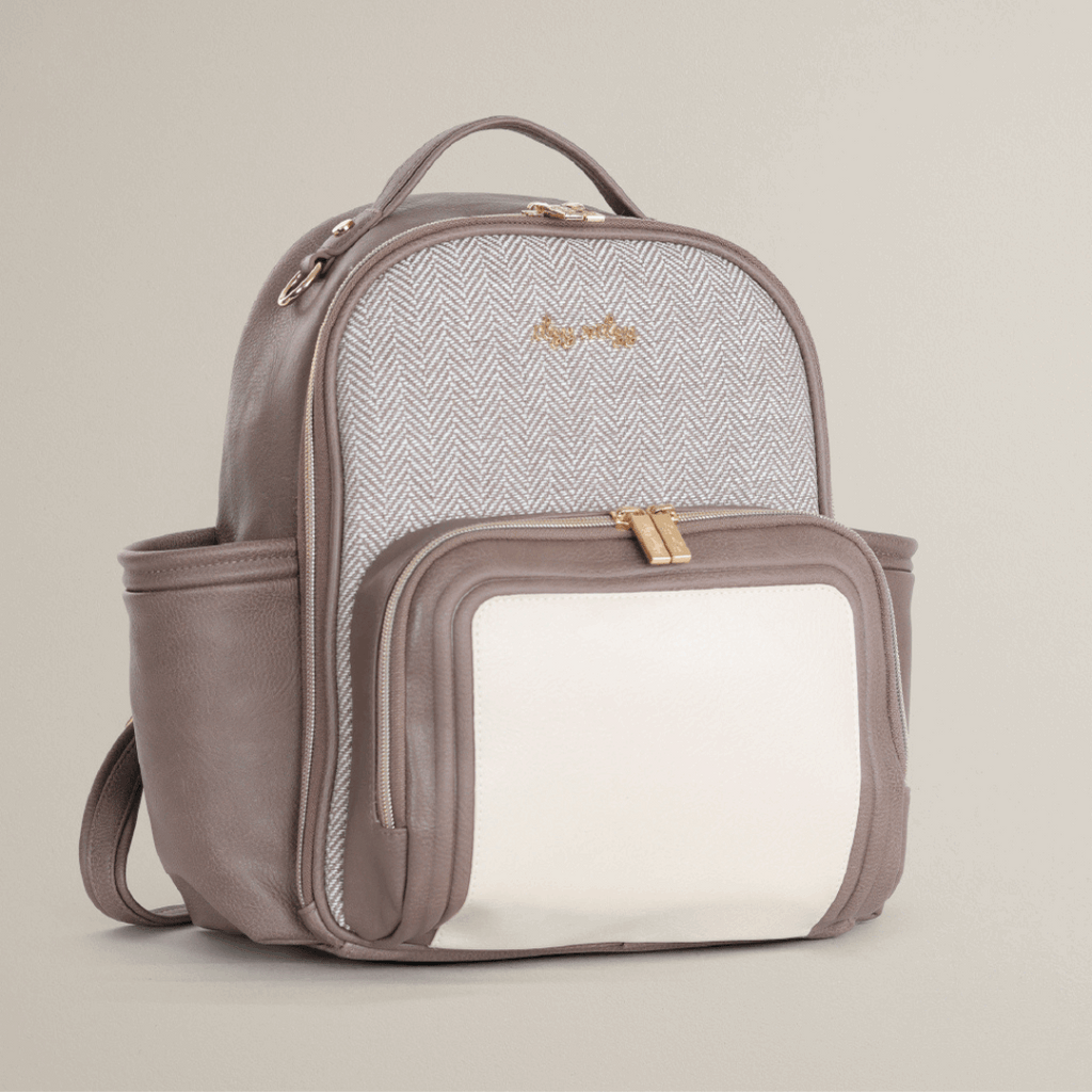 Itzy Mini Plus Vanilla Latte Diaper Bag Backpack - Mini Mee Boutique