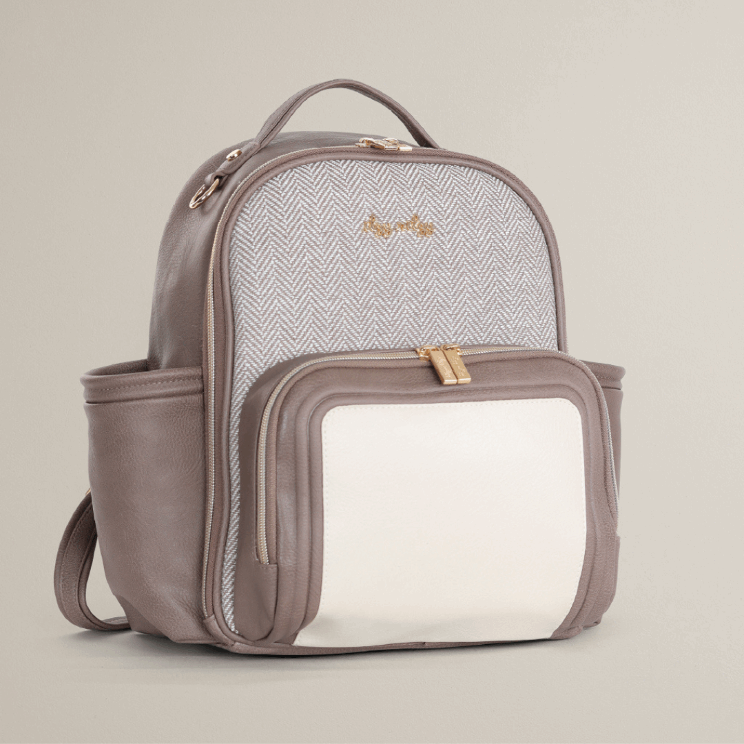 Itzy Mini Plus Vanilla Latte Diaper Bag Backpack - Mini Mee Boutique