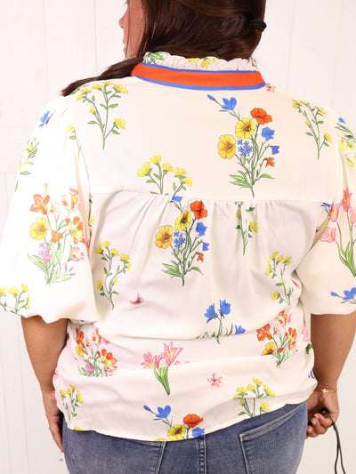 Ivory Floral Top