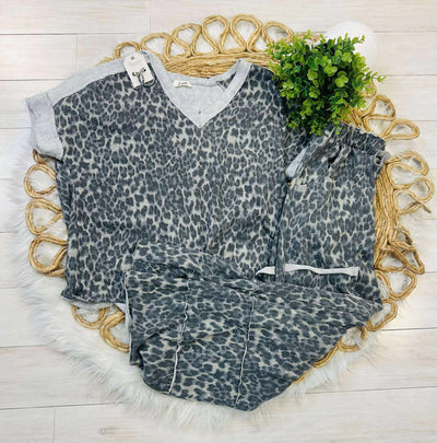 J.Her Ash Grey Cheetah Pant Set