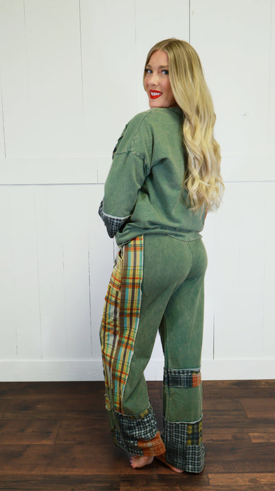 J Her Daisy Patchwork Pant Set