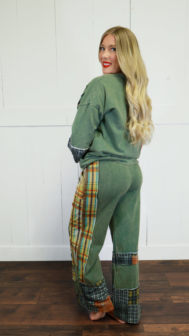 J Her Daisy Patchwork Pant Set