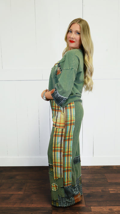 J Her Daisy Patchwork Pant Set