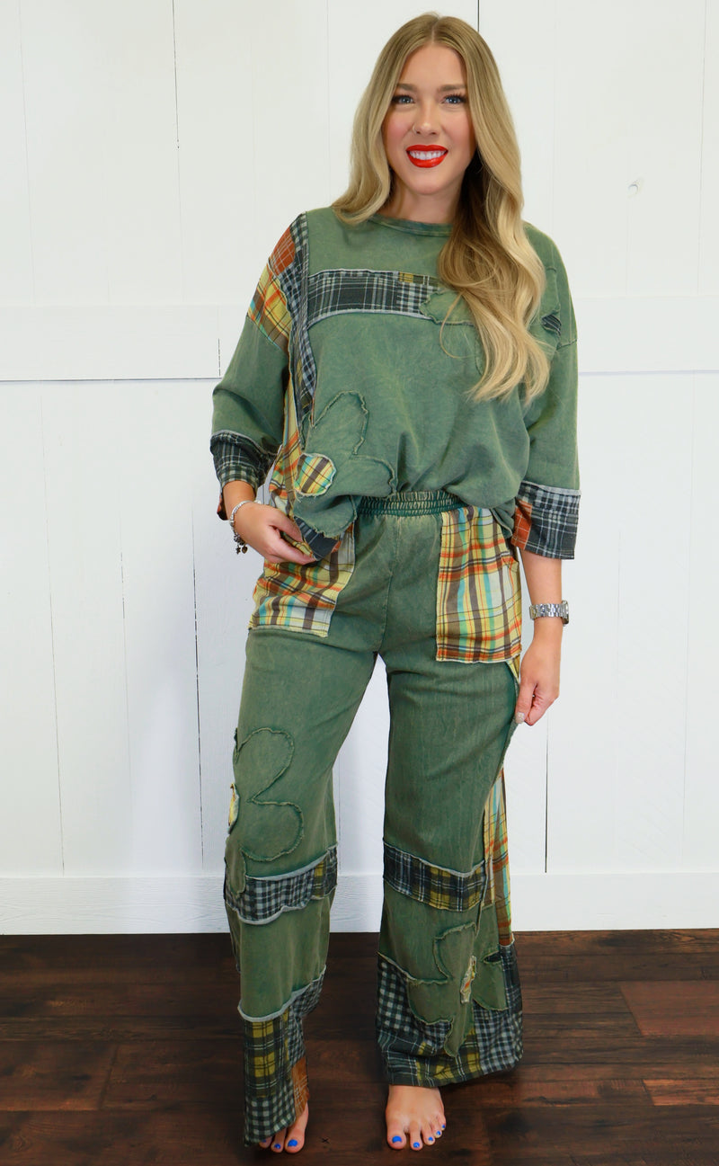 J Her Daisy Patchwork Pant Set