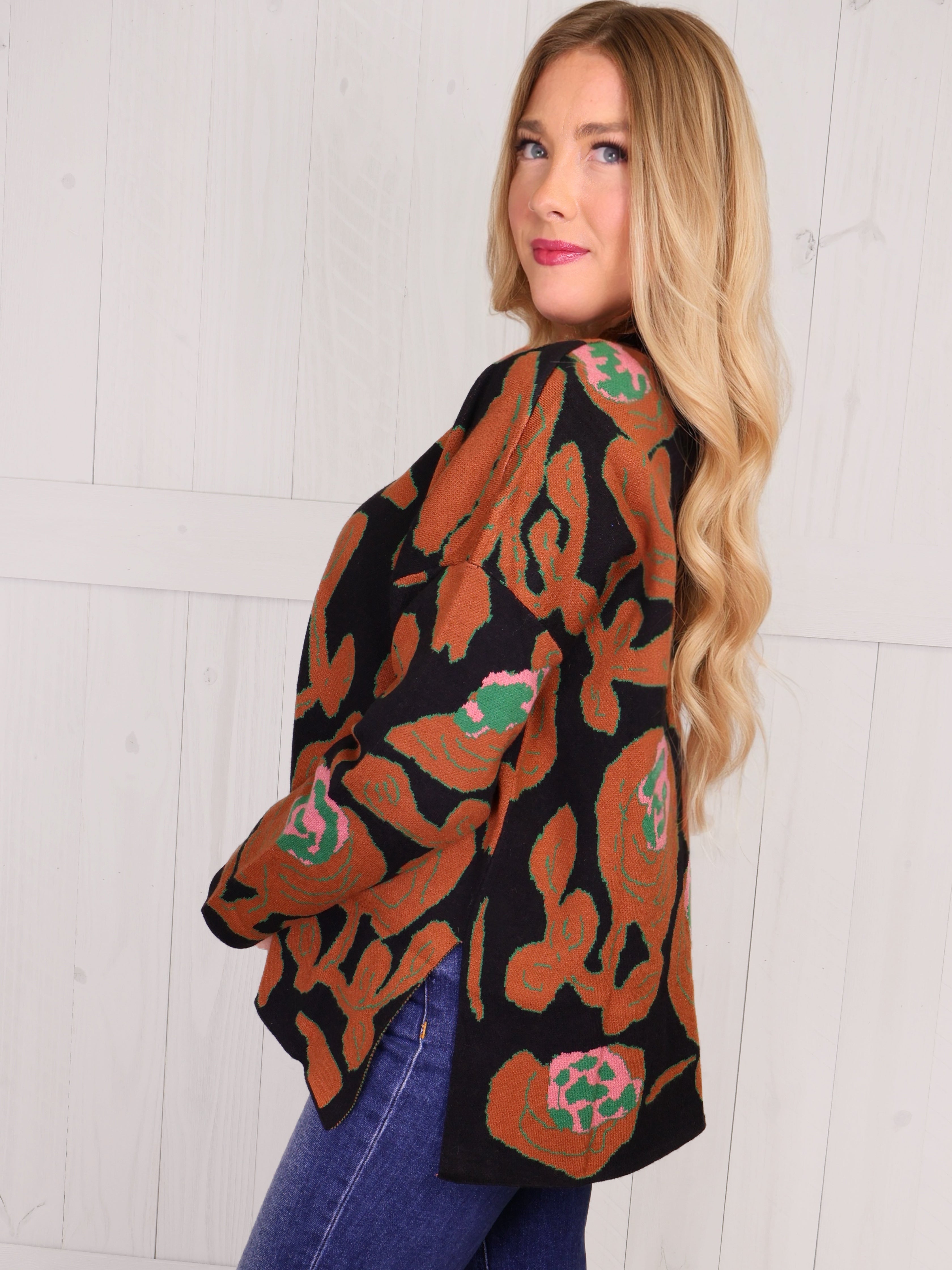 Jodifl Cheetah Mock Neck Sweater Women’s