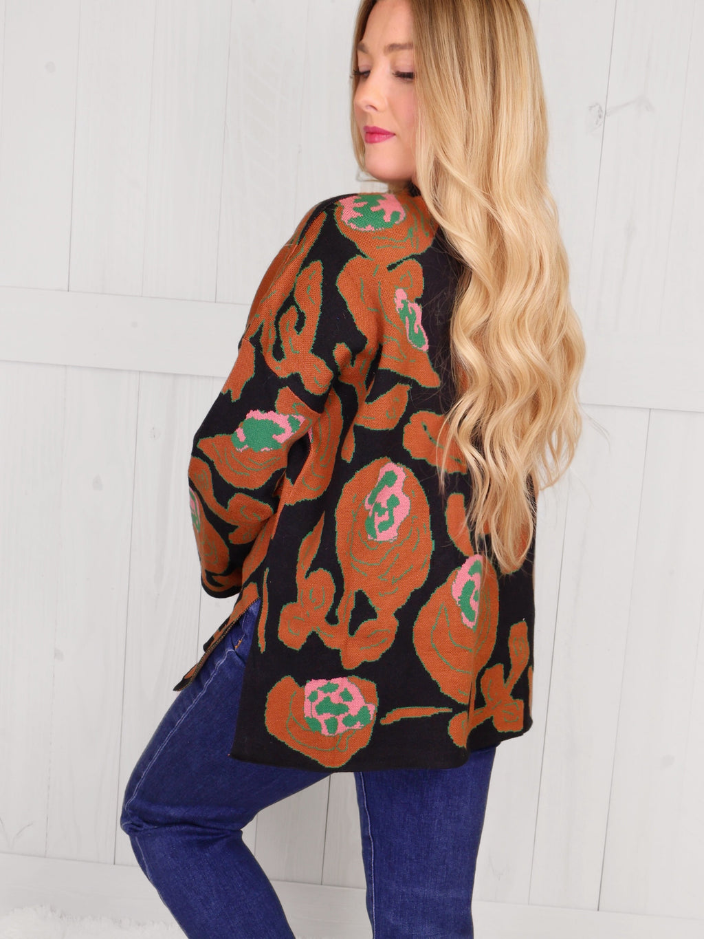 Jodifl Cheetah Mock Neck Sweater Women’s