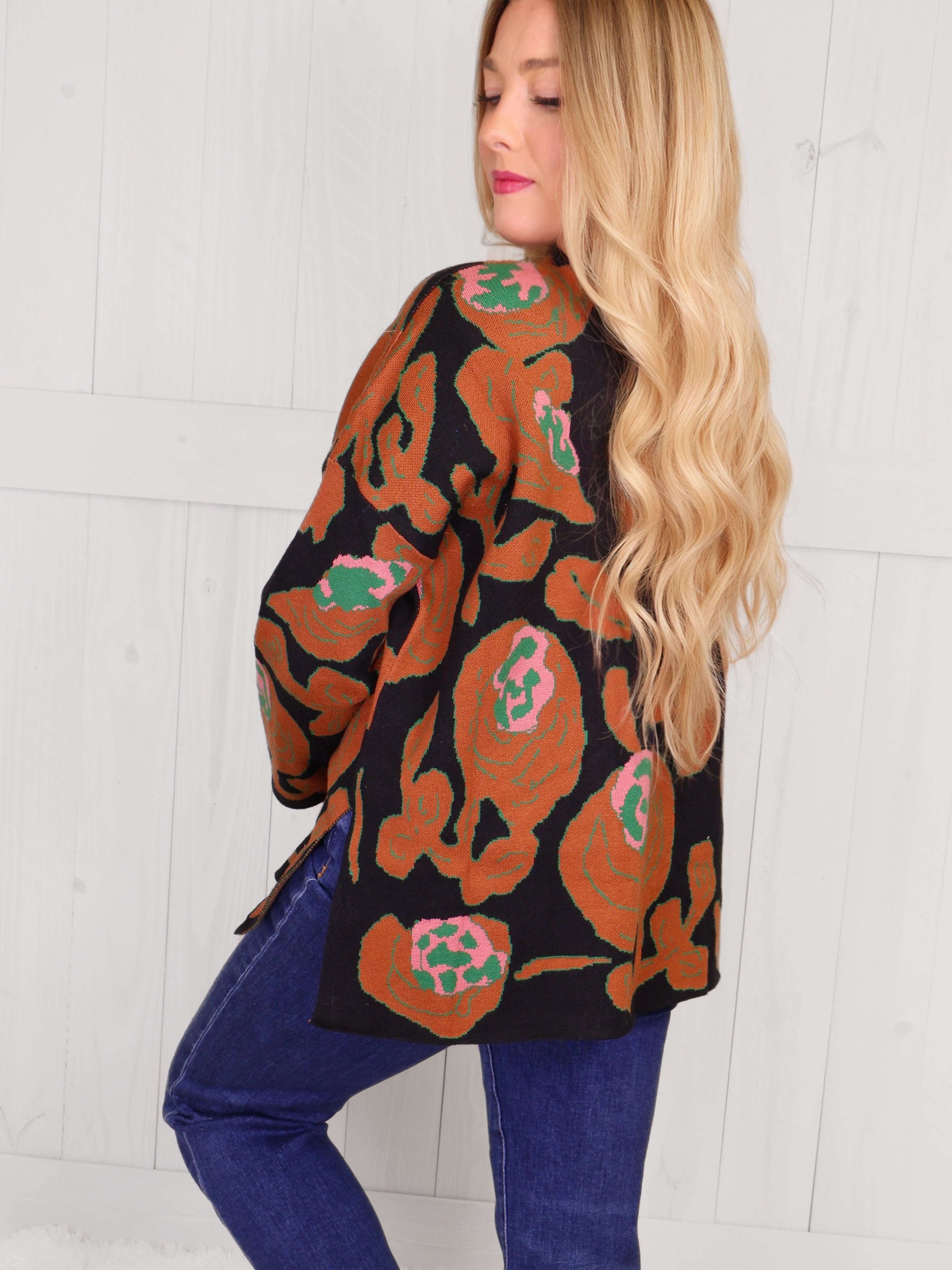 Jodifl Cheetah Mock Neck Sweater Women’s