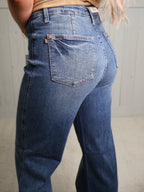 Judy Blue Contrast Thread Straight Leg Jeans 8596