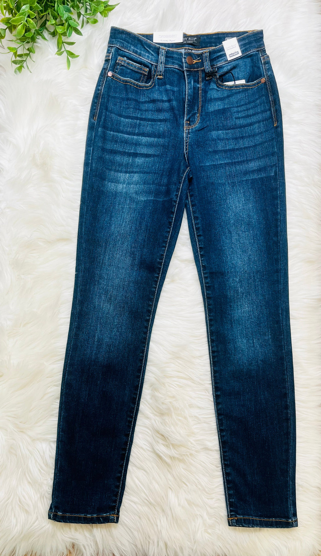 Judy Blue Dark Wash High Waist Relaxed Fit Jeans 2325