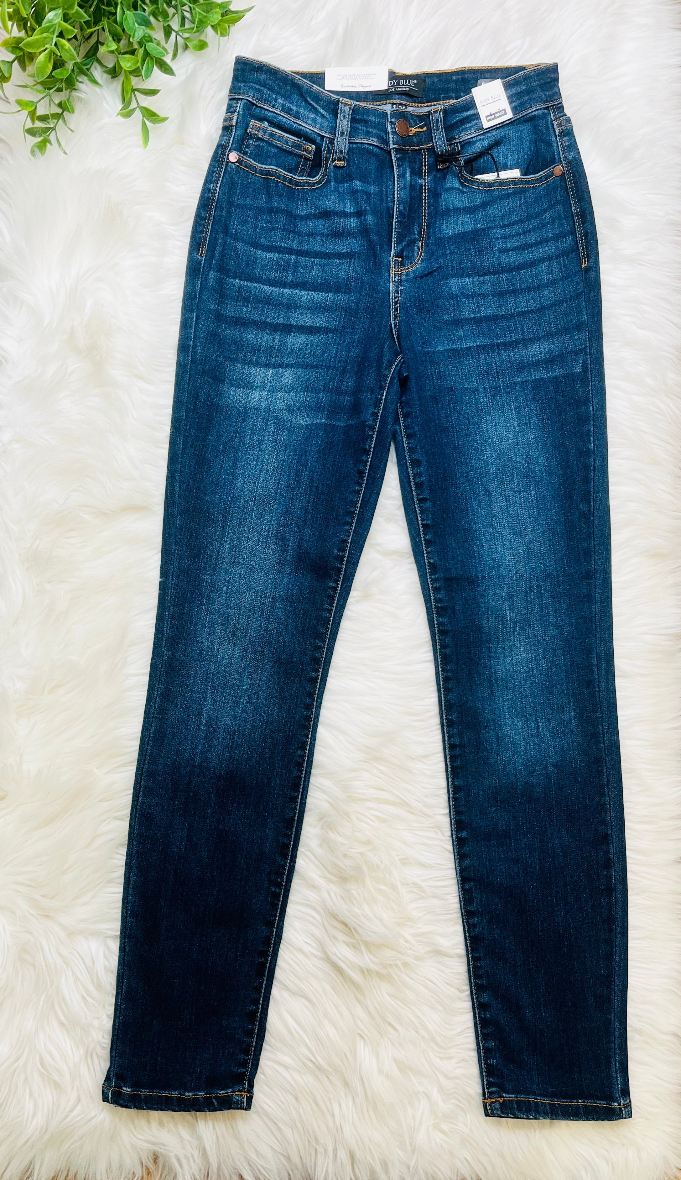 Judy Blue Dark Wash High Waist Relaxed Fit Jeans 2325