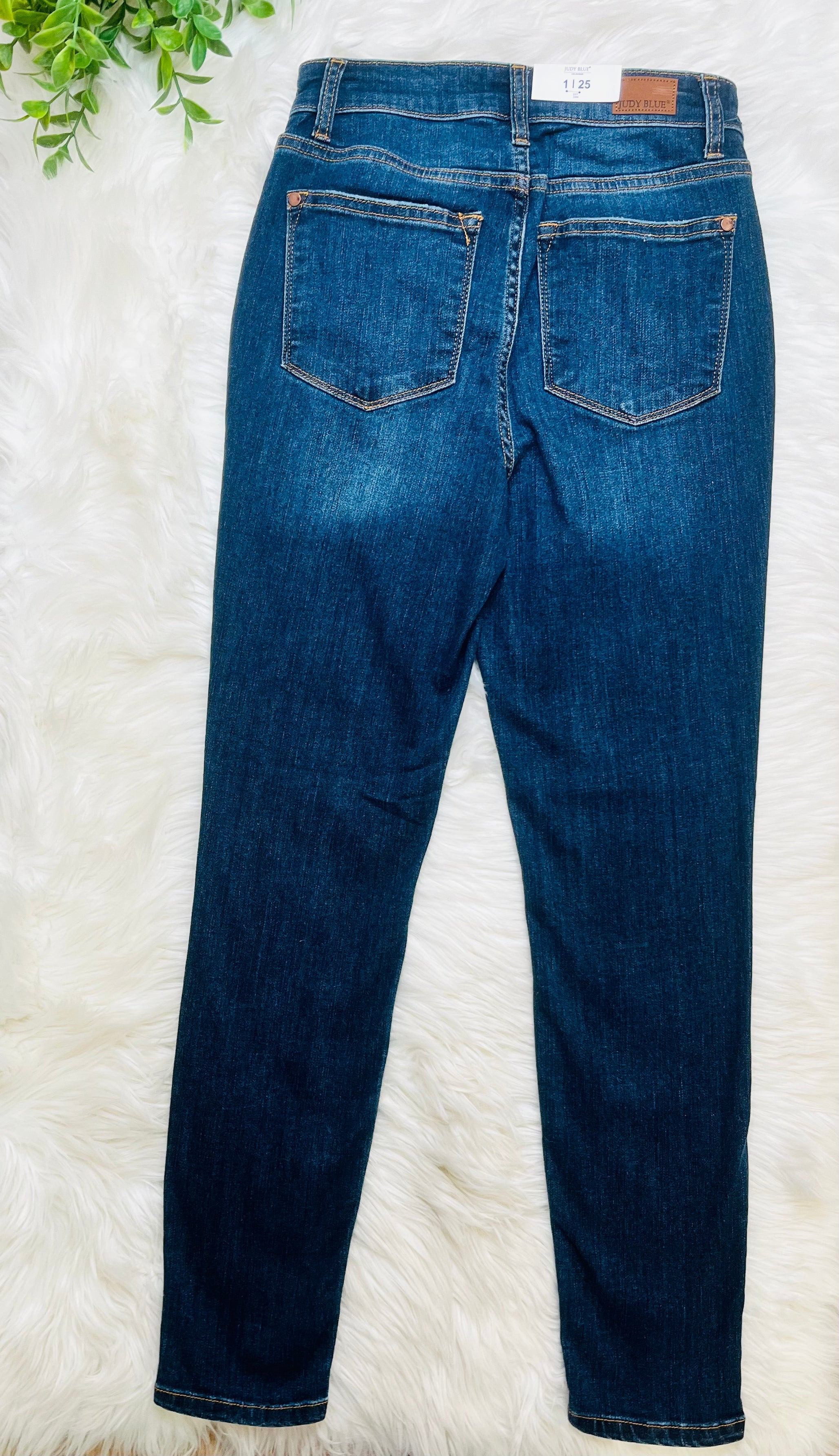 Judy Blue Dark Wash High Waist Relaxed Fit Jeans 2325