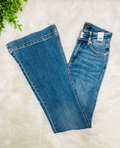 Judy Blue Flare Double Button Jeans 1018