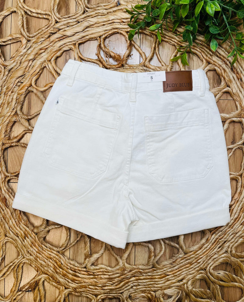 Judy Blue white Trouser Shorts