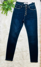 Kancan Button Fly High Rise Skinny Jeans