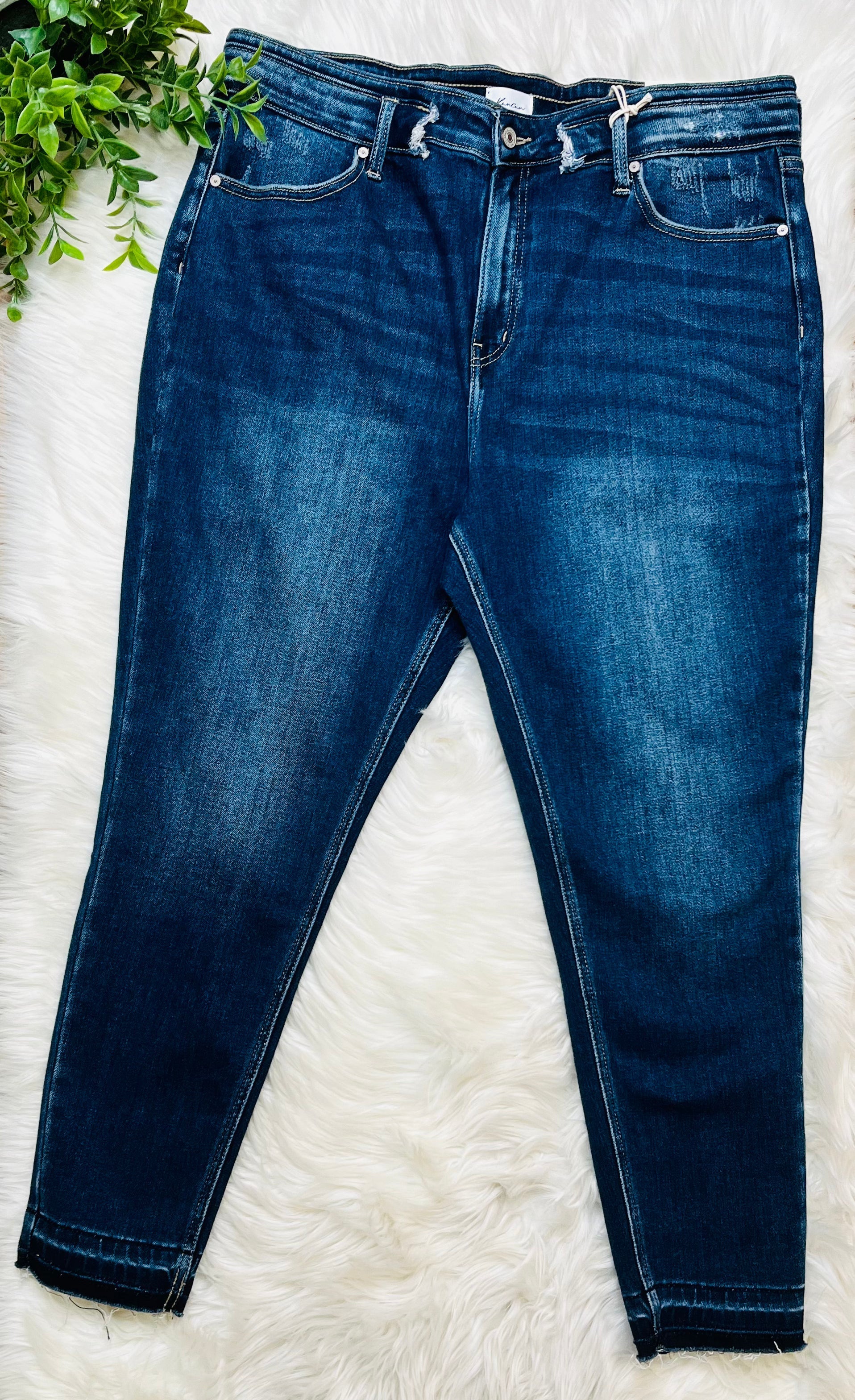 Kancan Curvy High Rise Ankle Skinny Jeans
