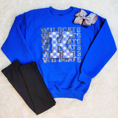 Kids Kentucky Wildcat Crewneck - Mini Mee Boutique