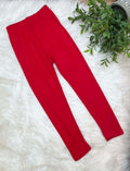 Kids Butter Soft Stretch Leggings- in Color Red