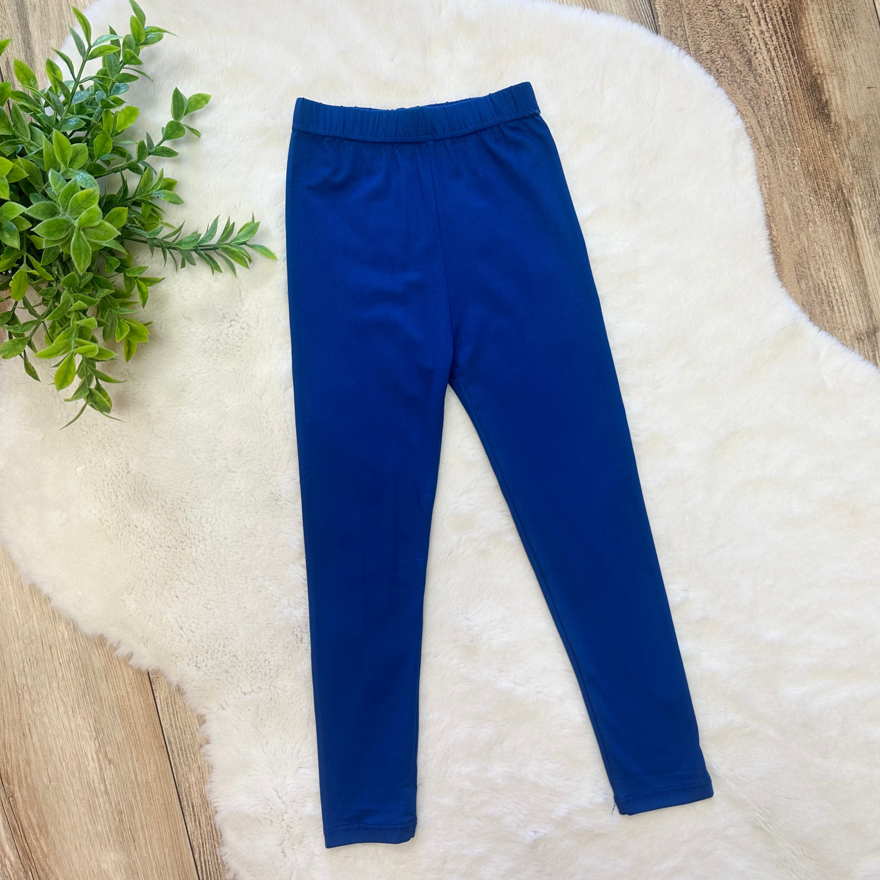 Kids Butter Soft Stretch Leggings- in Color Royal Blue
