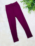 Kids Butter Soft Stretch Leggings- in Color Wine