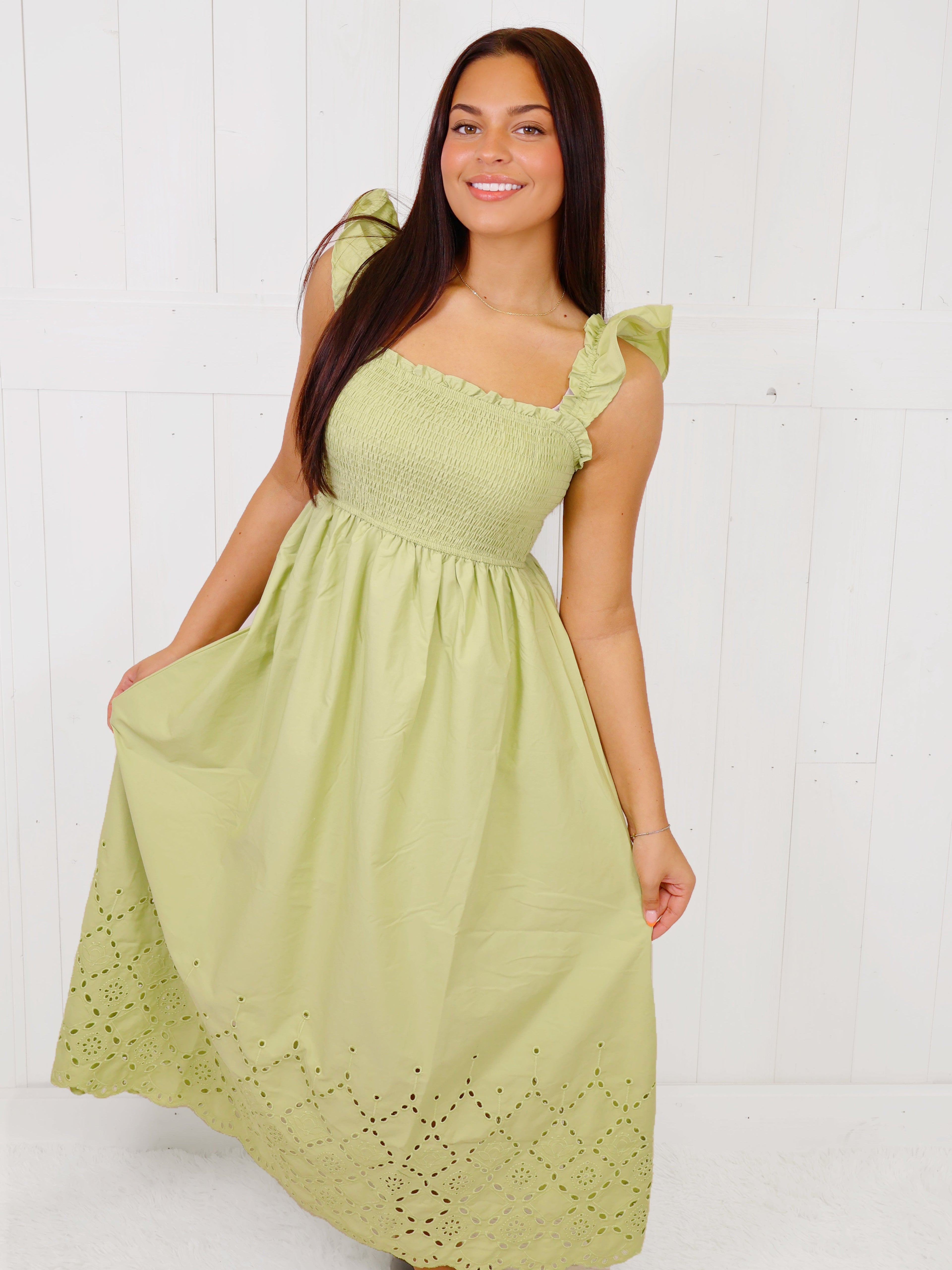 Kiwi Smocked Maxi Dress SS Women's