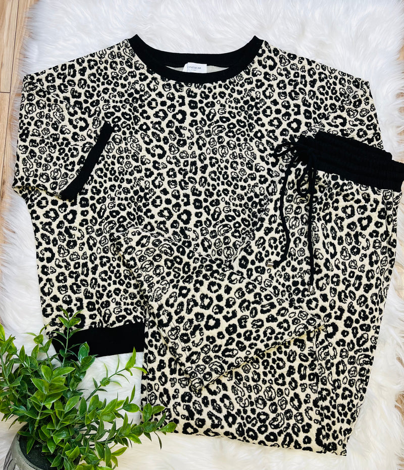 Leopard Jacquard two Piece Set