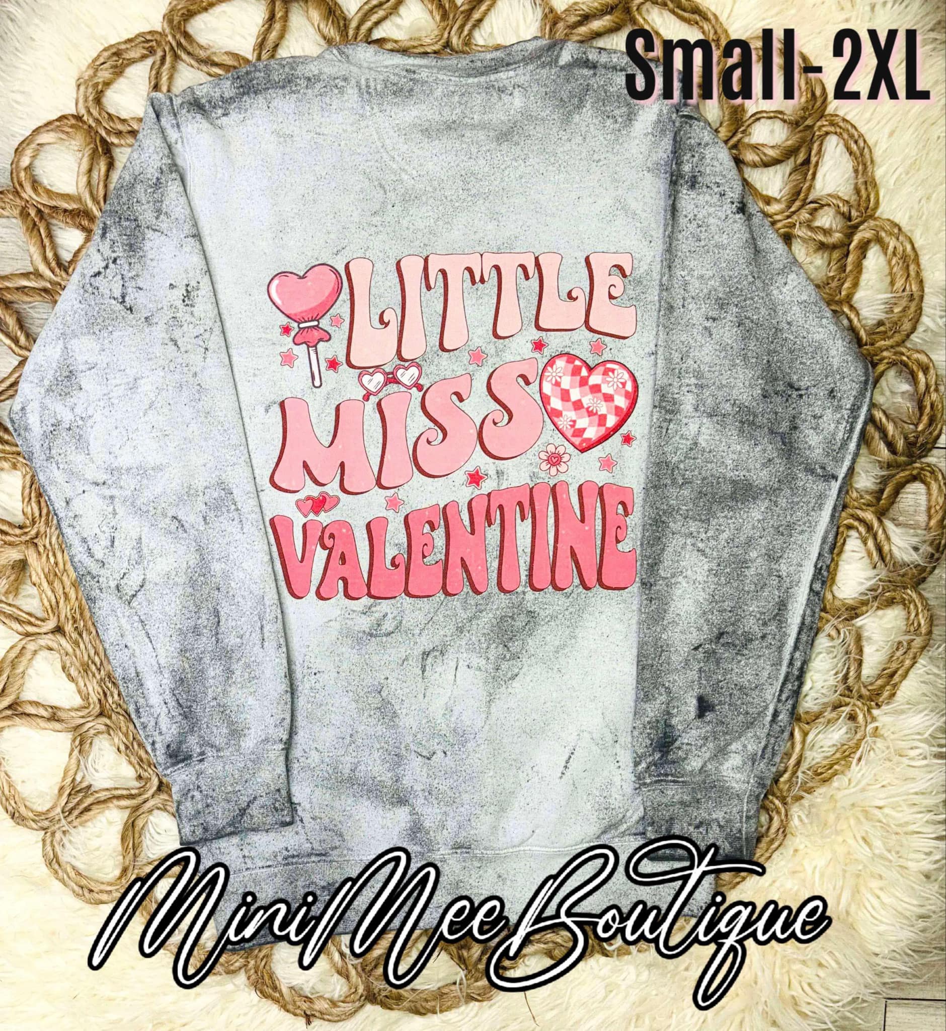 Little Miss Valentine Crewneck - Mini Mee Boutique