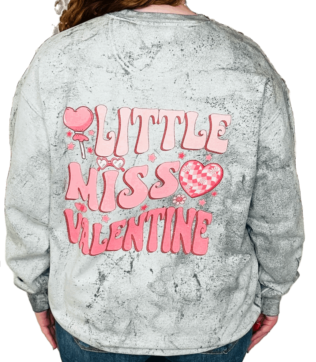 Little Miss Valentine Crewneck - Mini Mee Boutique