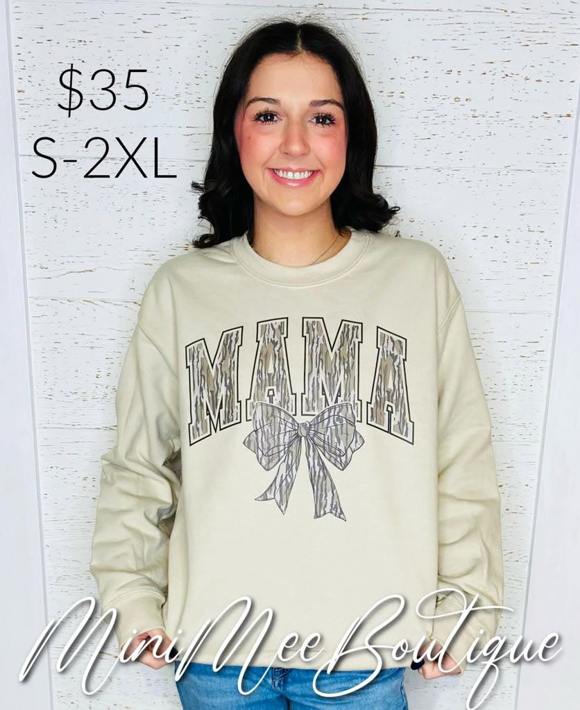 MAMA Camo Printed Sweatshirt - Mini Mee Boutique