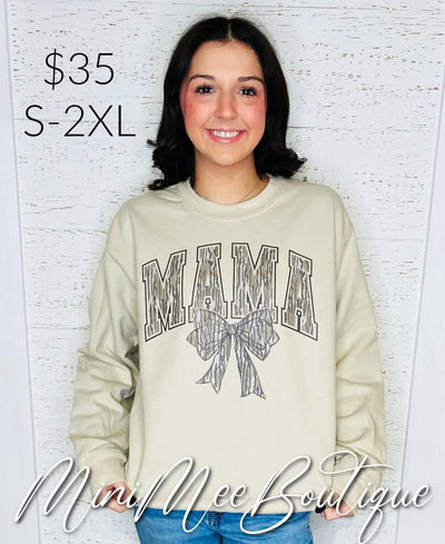 MAMA Camo Printed Sweatshirt - Mini Mee Boutique