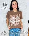 Mama Bow Tee Brown - Mini Mee Boutique