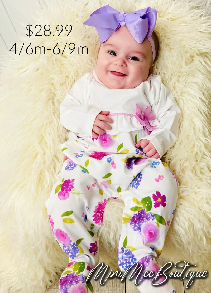 Mayoral Girls Blocked Floral Sleeper - Mini Mee Boutique
