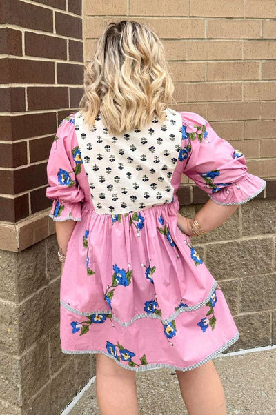 Women's Pink Anna Dress - Mini Mee Boutique