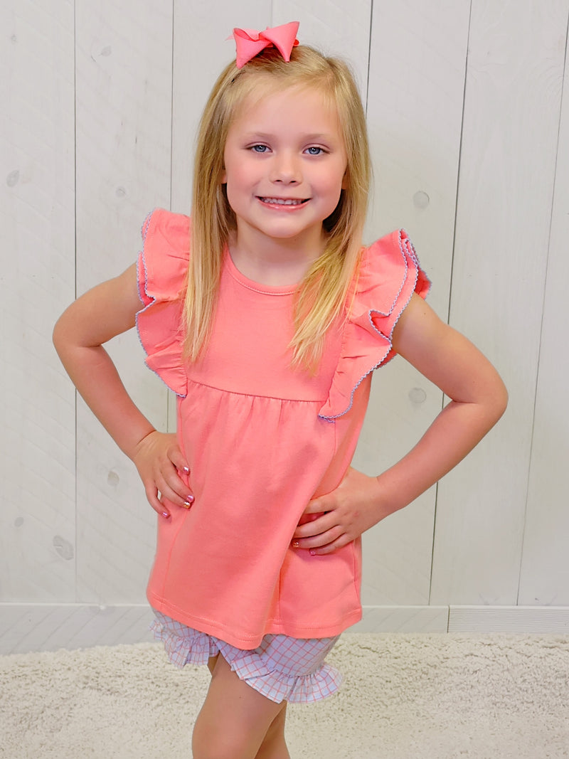 Millie Jay Coral Short Girls Set