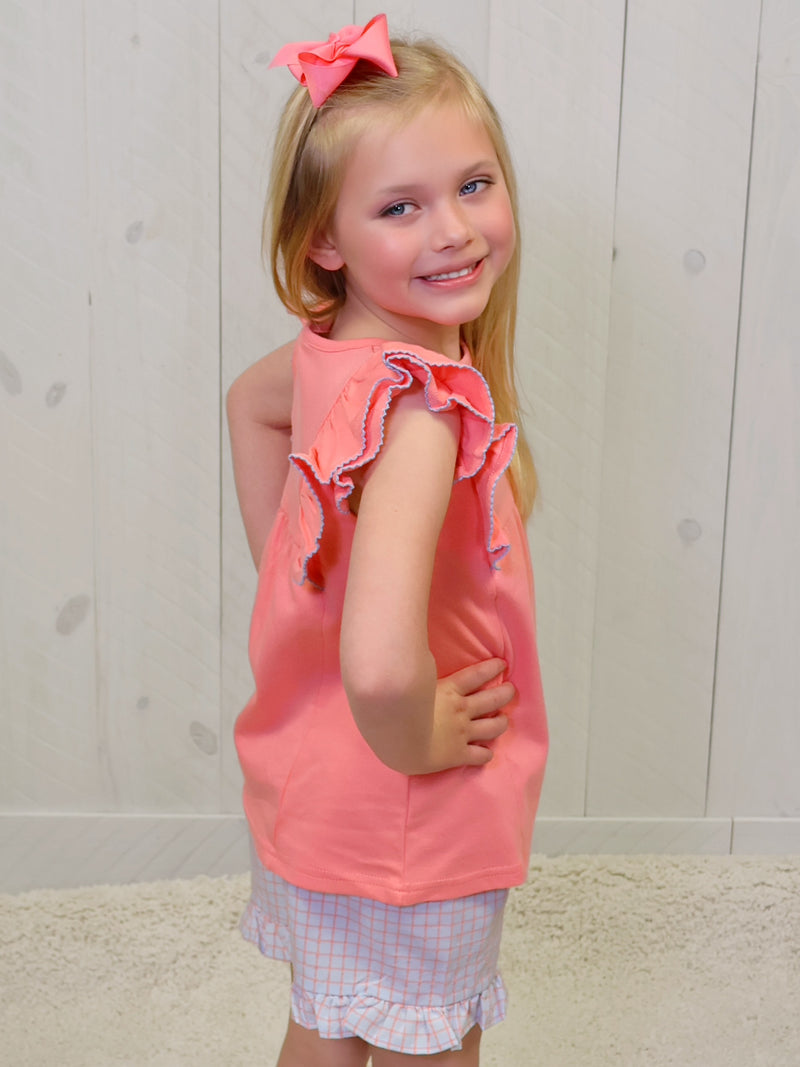 Millie Jay Coral Short Girls Set