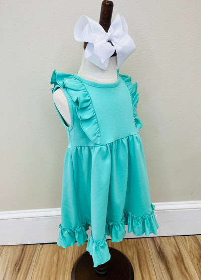 Millie Jay Girls Forest Green Dress