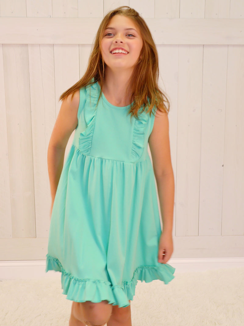 Millie Jay Girls Forest Green Dress