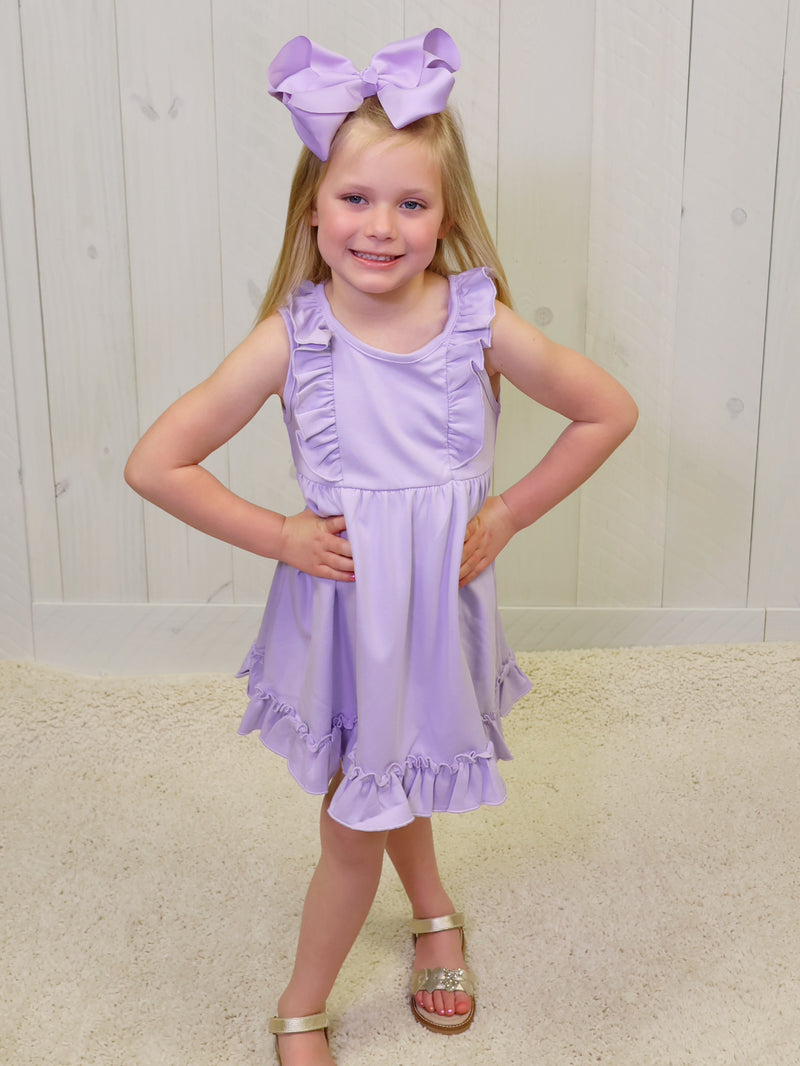 Millie Jay Lilac Purple Dress Girls