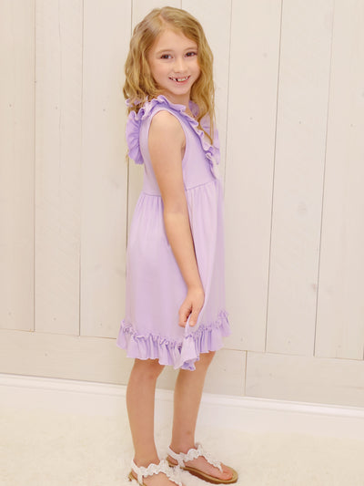 Millie Jay Lilac Purple Dress Girls