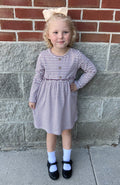 Millie Jay purple stripe dress Girls Tween