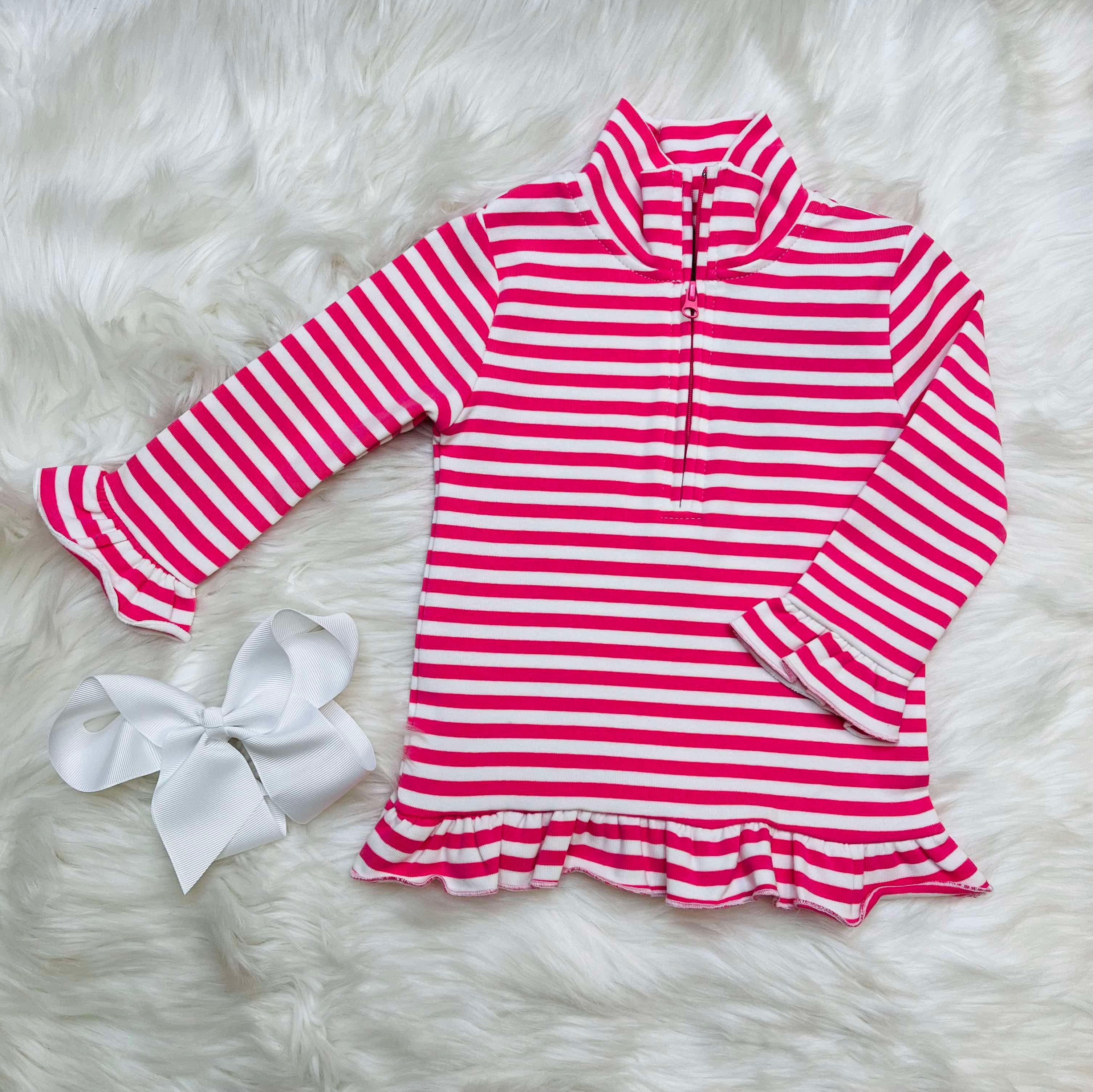 Milly Jay Pink Stripe Pullover Girls Sweater