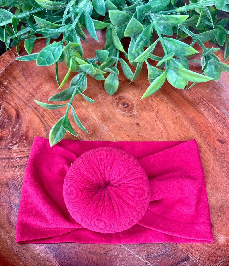 Mini Mee Burgundy Donut Bow