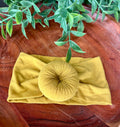 Mini Mee Mustard Yellow donut bow
