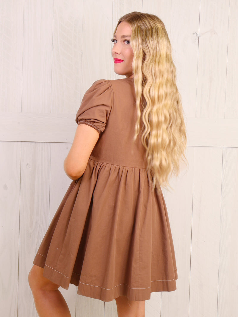 Mocha Bow Tie Dress