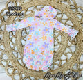 Multicolor Daisy Gown and Headband - Mini Mee Boutique