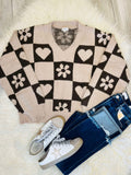 POL Checkered Sweater Women’s