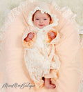 Peach Baby Size 0-3 months (Gown and matching Blanket) - Mini Mee Boutique
